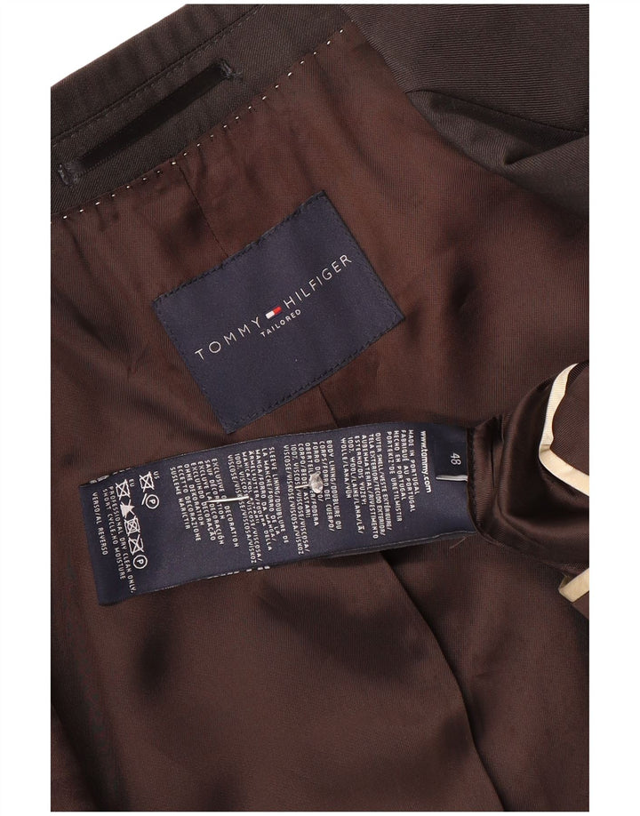 Tommy Hilfiger Ανδρικό σακάκι 2 κουμπιών Blazer IT 48 Μαλλί μεσαίου καφέ