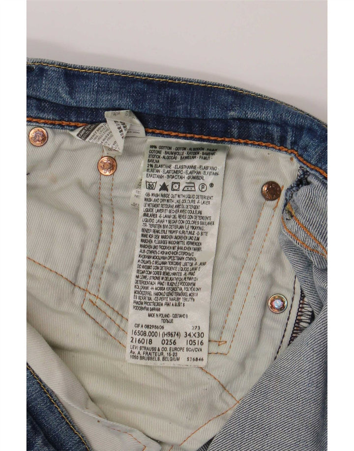 Levi's Mens 508 Straight Jeans W34 L30 Blue Cotton