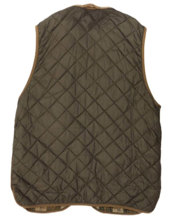 Barbour Mens Quilted Gilet UK 44 Large Khaki