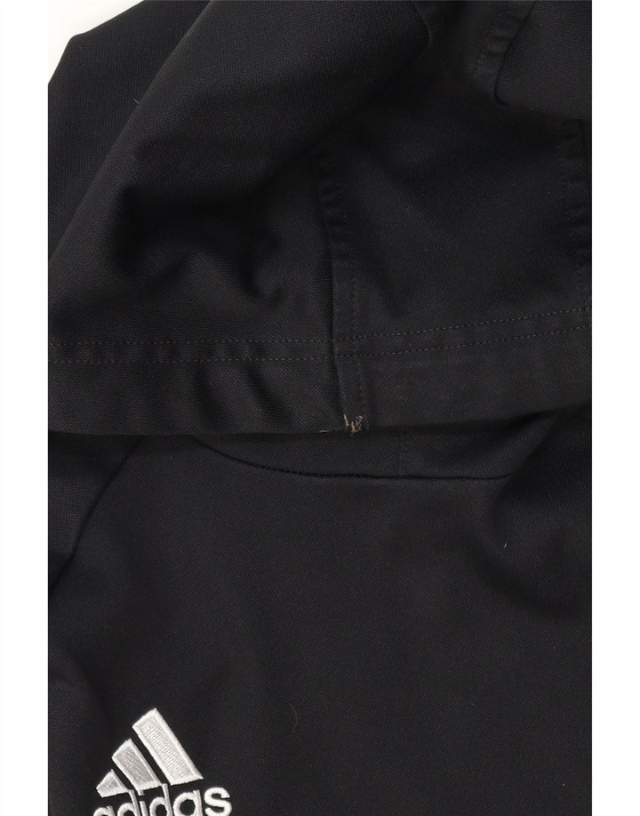 ADIDAS Mens Hoodie Jumper Small Black Colourblock Polyester Vintage Adidas and Second-Hand Adidas from Messina Hembry 