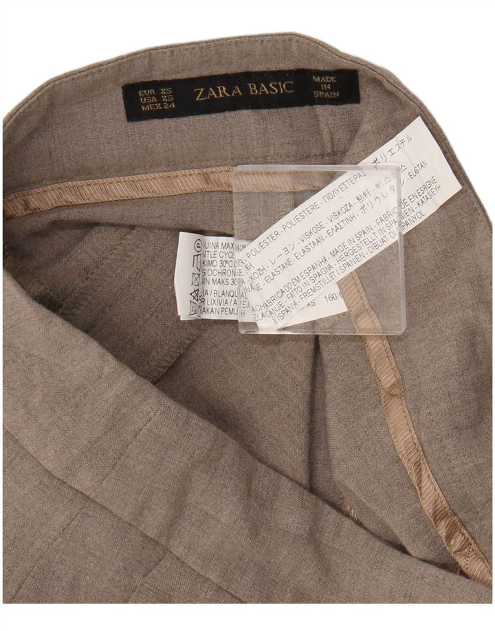 Zara Γυναικείο παντελόνι Chino Bootcut XS W24 L25 Beige Polyester