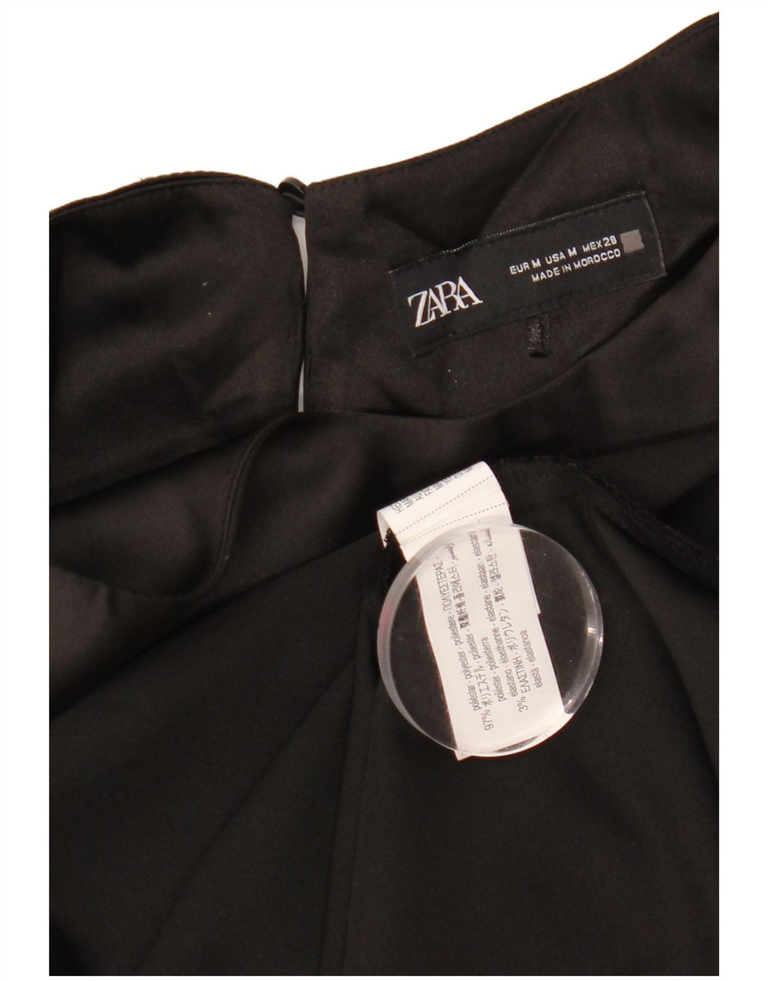 Zara Γυναικείο Maxi Φόρεμα UK 12 Medium Black Polyester