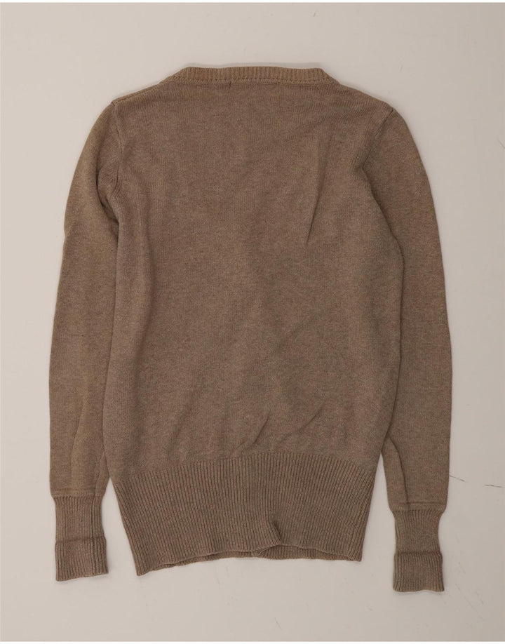 Zara Γυναικεία Ζακέτα UK 16 Large Grey Cotton