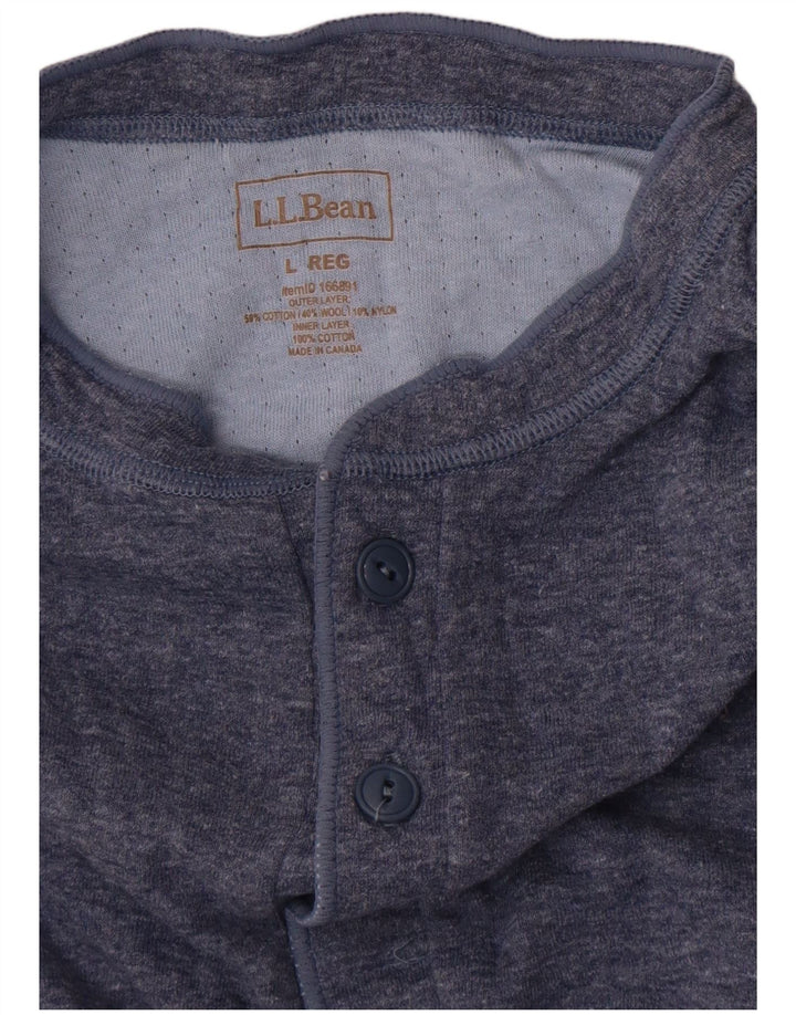 L.L.Bean Ανδρικό τοπ μακρυμάνικο μεγάλο μπλε βαμβακερό