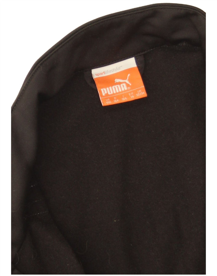 Puma Boys Graphic αθλητική φόρμα Top Jacket 13-14 Years Black Colourblock