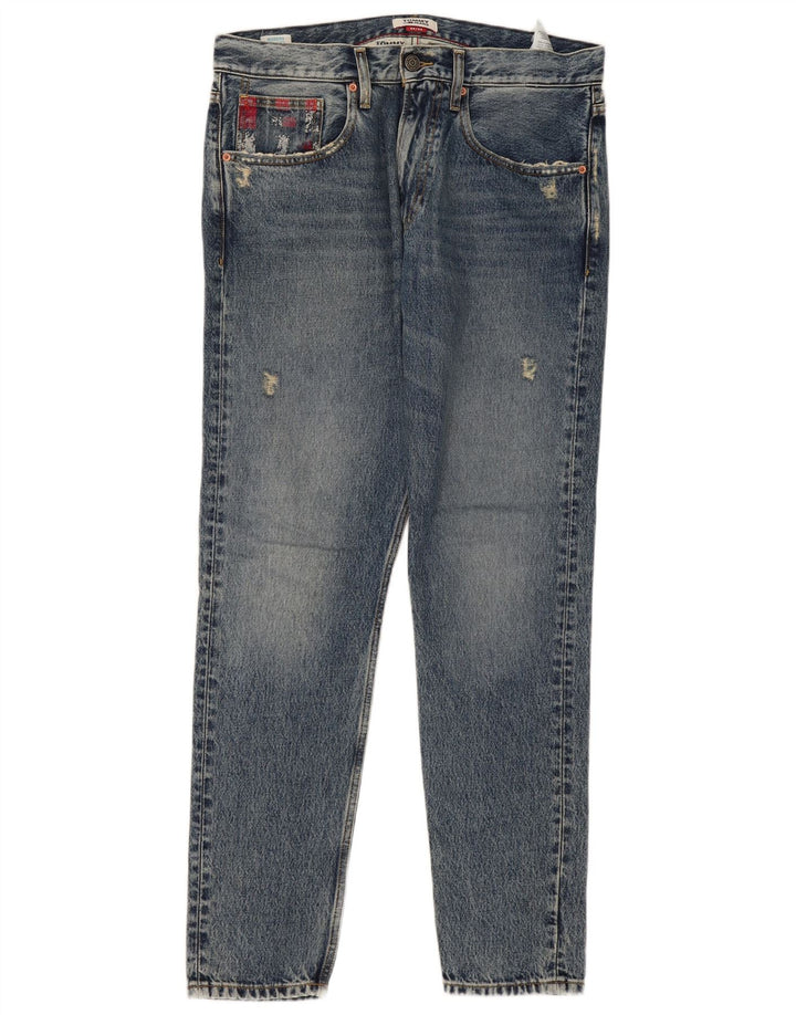 TOMMY HILFIGER Womens Modern Slim Jeans W34 L34 Blue Cotton