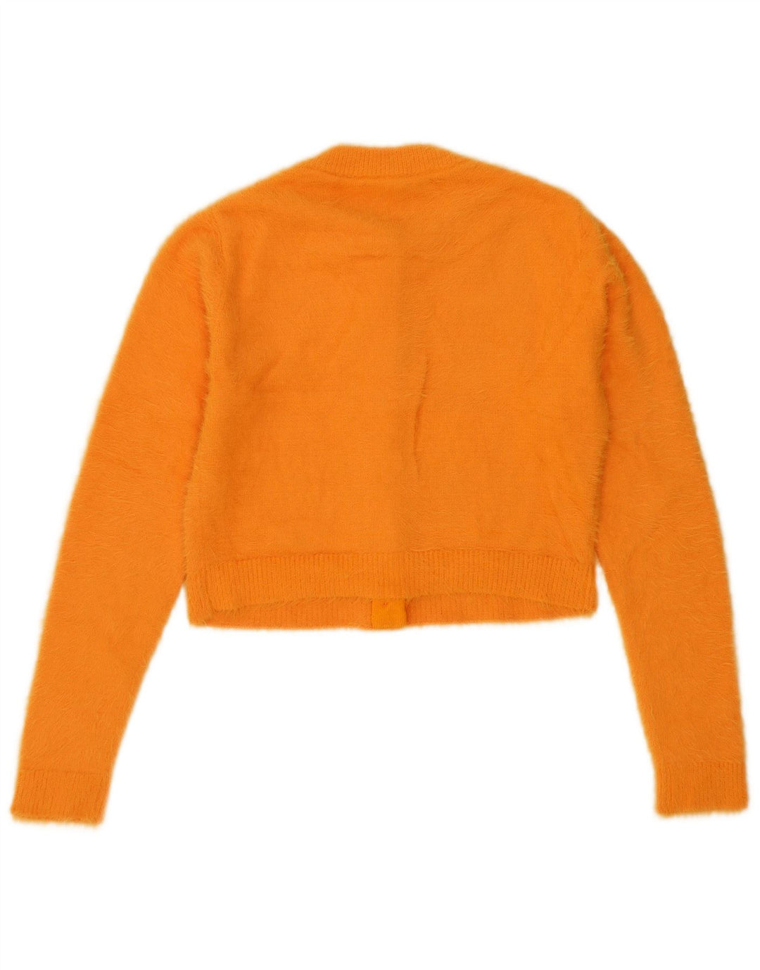 Zara Γυναικεία Ζακέτα Crop UK 10 Small Orange Nylon