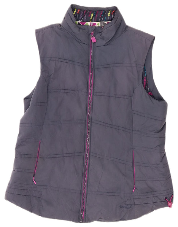 Weird Fish Womens Padded Gilet UK 14 Large Navy Blue Polyester
