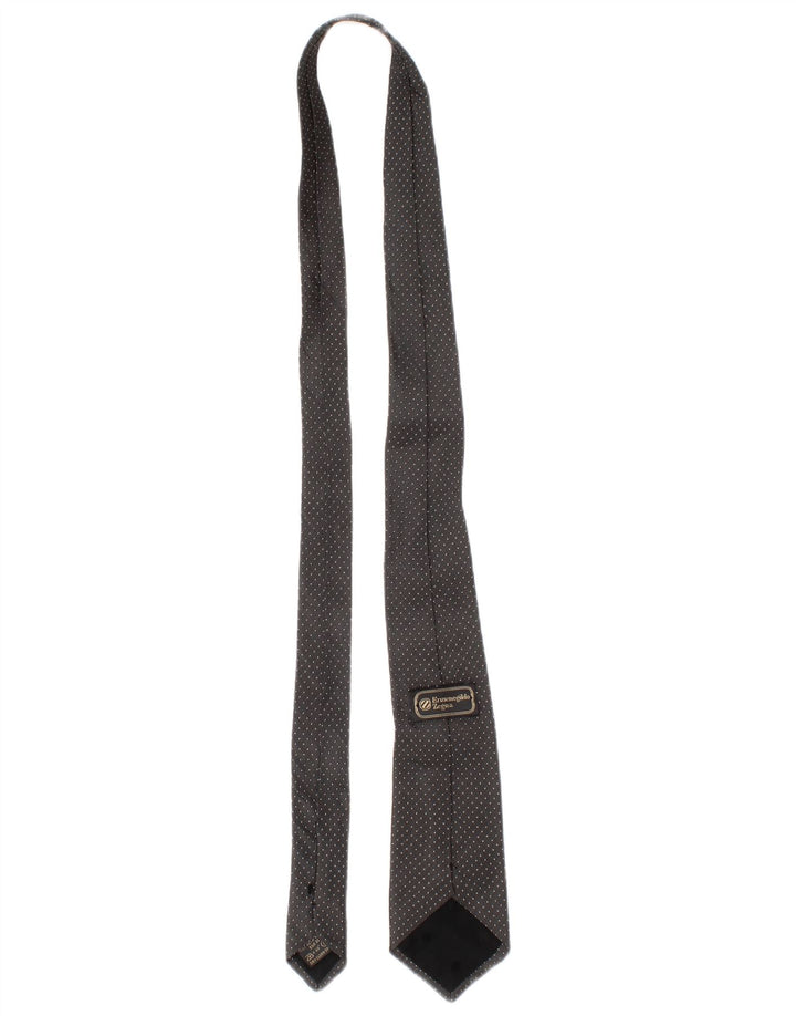 Ermenegildo Zegna Ανδρική γραβάτα One Size Gray Spotted Silk Classic