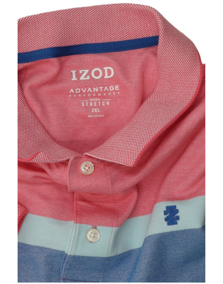 Izod Ανδρικό Πόλο Πουκάμισο 2XL Πολύχρωμο Βαμβακερό Colourblock
