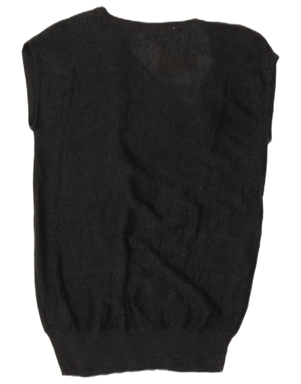 Michael Kors Γυναικεία Αμάνικη Μπλούζα Τοπ UK 10 Small Black Cotton