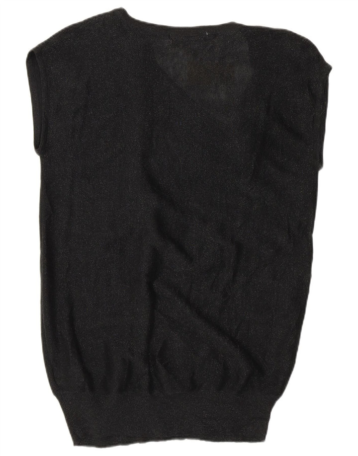 Michael Kors Γυναικεία Αμάνικη Μπλούζα Τοπ UK 10 Small Black Cotton