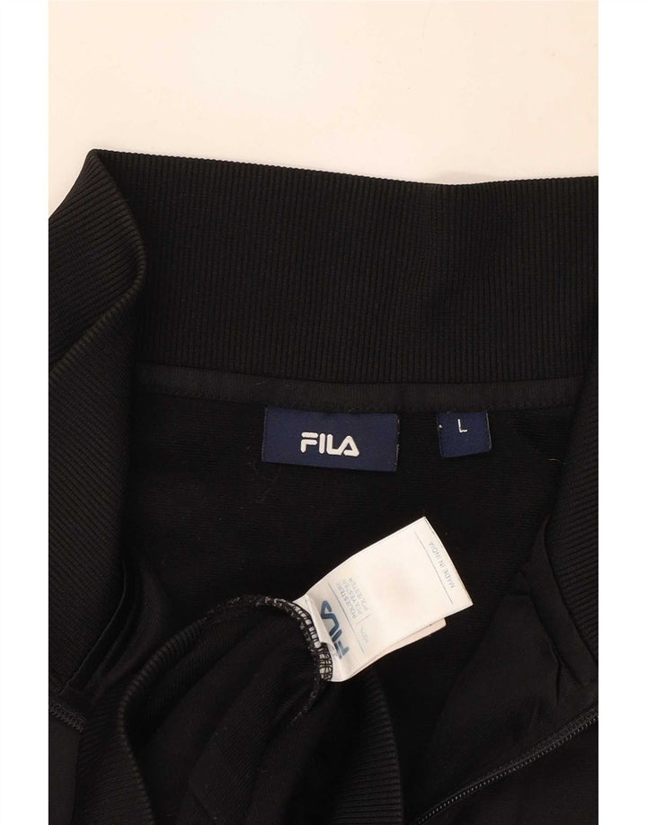 Ανδρική αθλητική φόρμα Fila Top Jacket Μεγάλο Μαύρο Χρώμα Πολυεστέρας