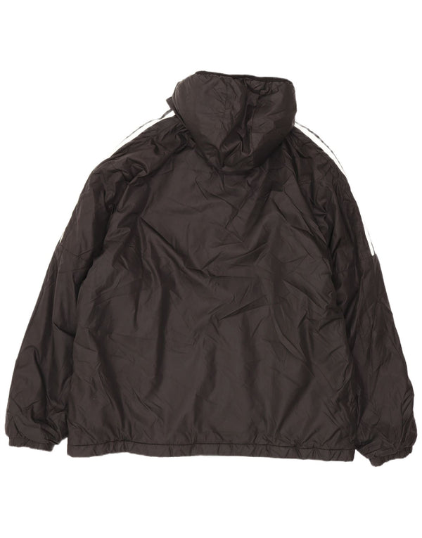 Ανδρικό μπουφάν με κουκούλα Adidas UK 42 XL Μαύρο Πολυεστέρας