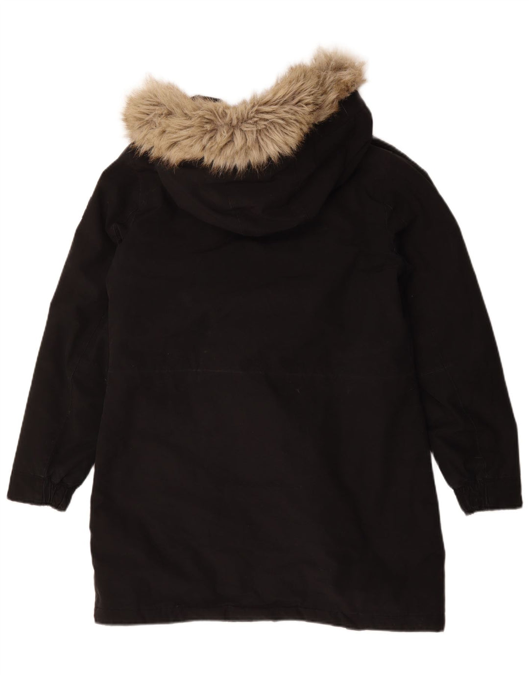 Calvin Klein Jeans Γυναικείο υπερμεγέθη σακάκι Sherpa Parka UK 10 Small Black