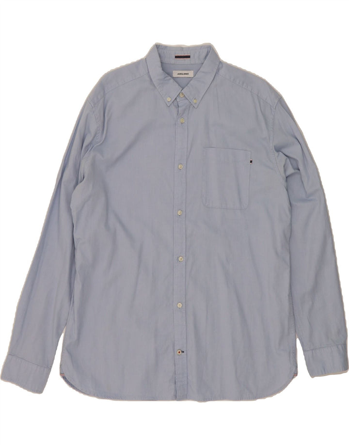 JACK & JONES Mens Shirt 2XL Blue Cotton Vintage Jack & Jones and Second-Hand Jack & Jones from Messina Hembry 
