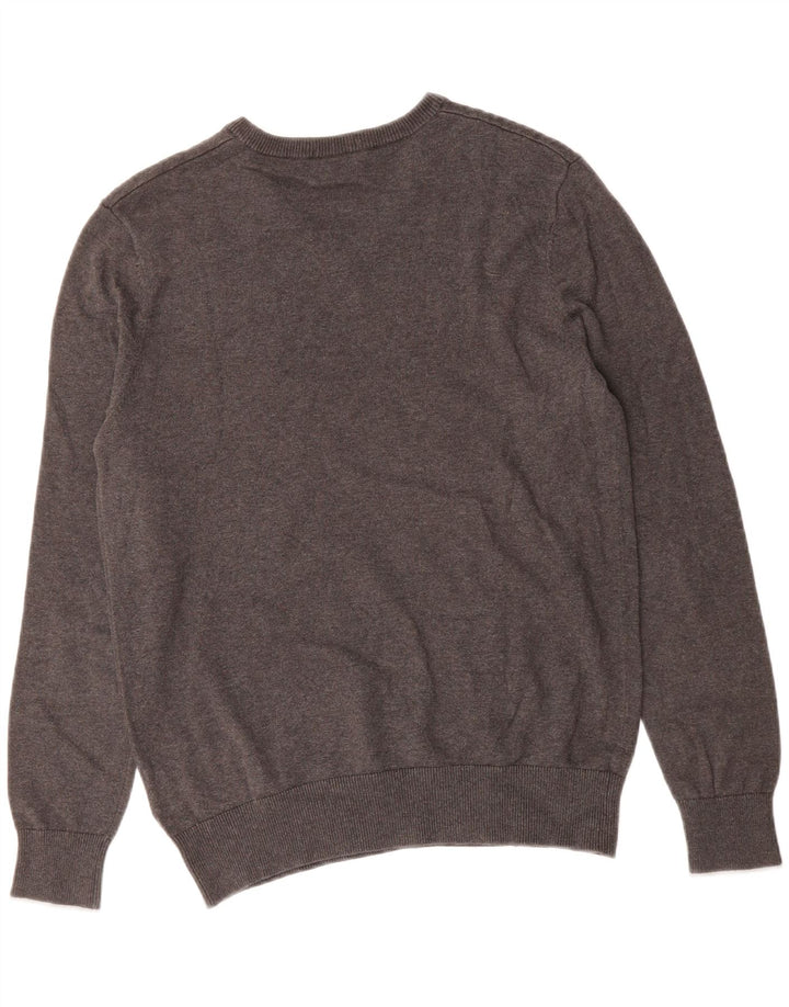 TIMBERLAND Mens V-Neck Jumper Sweater Small Grey Cotton Vintage Timberland and Second-Hand Timberland from Messina Hembry 