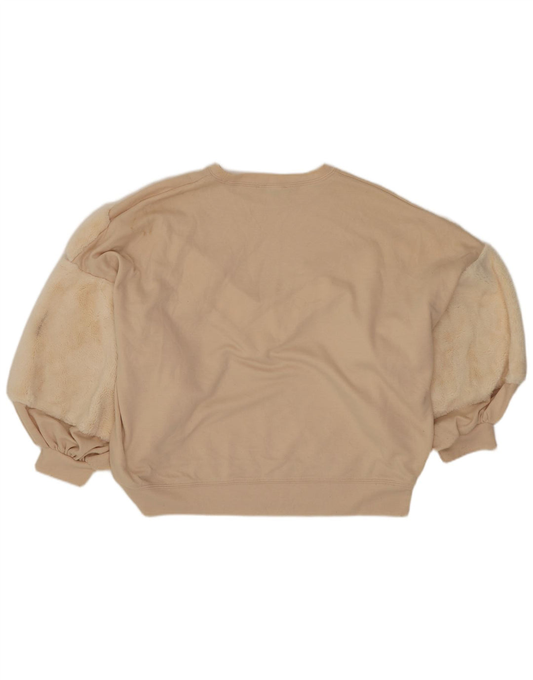 Zara Γυναικεία φούτερ μεγάλης κλίμακας Crop Jumper UK 10 Small Off White
