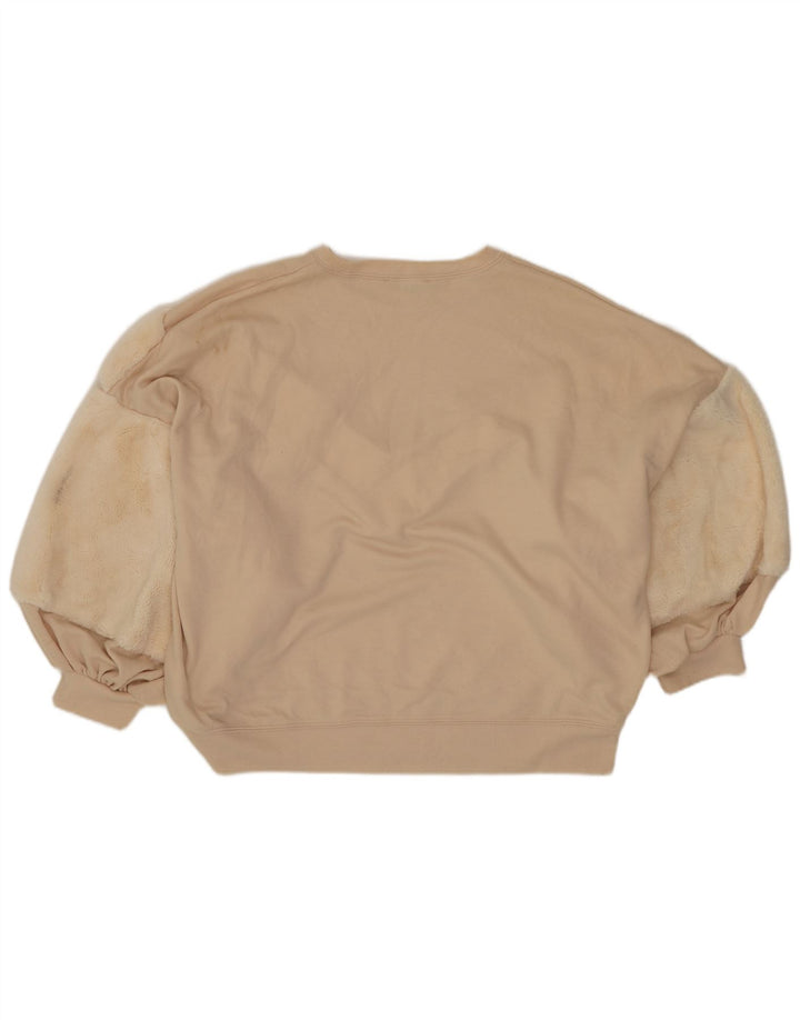 Zara Γυναικεία φούτερ μεγάλης κλίμακας Crop Jumper UK 10 Small Off White