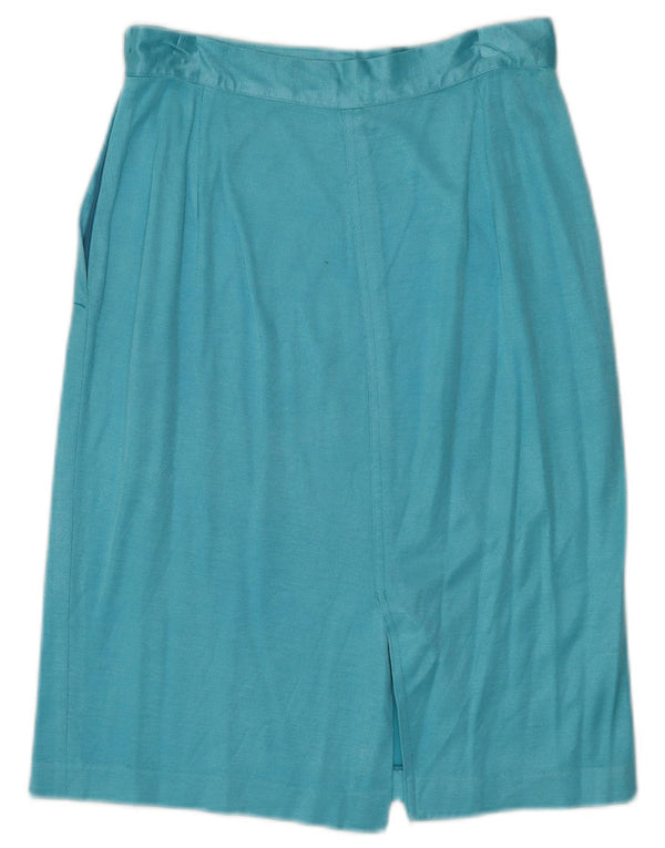 Vintage Γυναικεία Pencil Φούστα IT 42 Medium W26 Blue Cotton