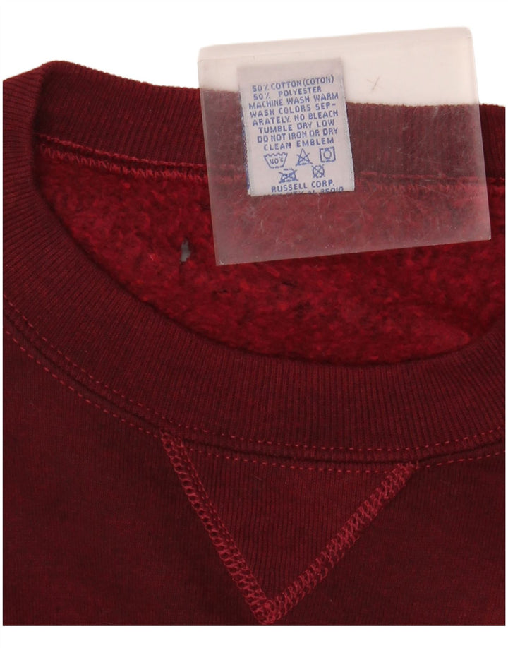 RUSSELL ATHLETIC Ανδρικό φούτερ Jumper Medium Burgundy Tie Βαμβακερή βαφή