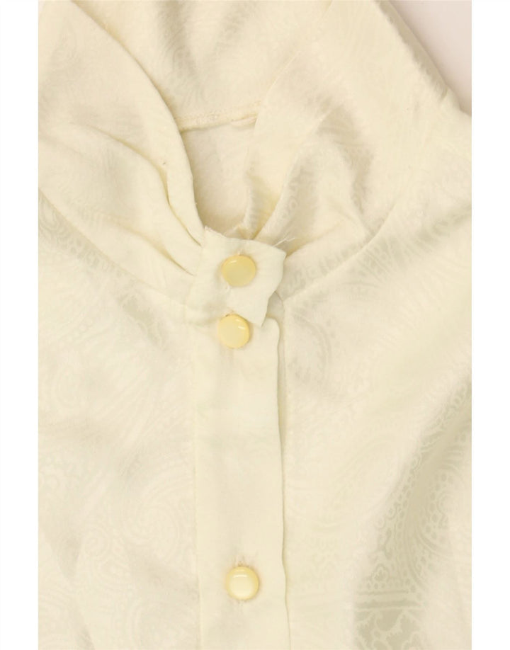 VINTAGE Womens Shirt UK 20 2XL Off White Polyester Vintage Vintage and Second-Hand Vintage from Messina Hembry 