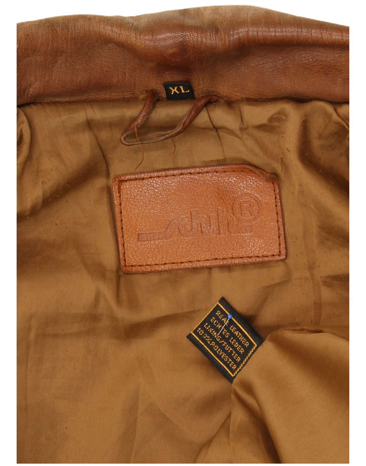 Schuh Ανδρικό Δερμάτινο Μπουφάν UK 42 XL Καφέ Δερμάτινο