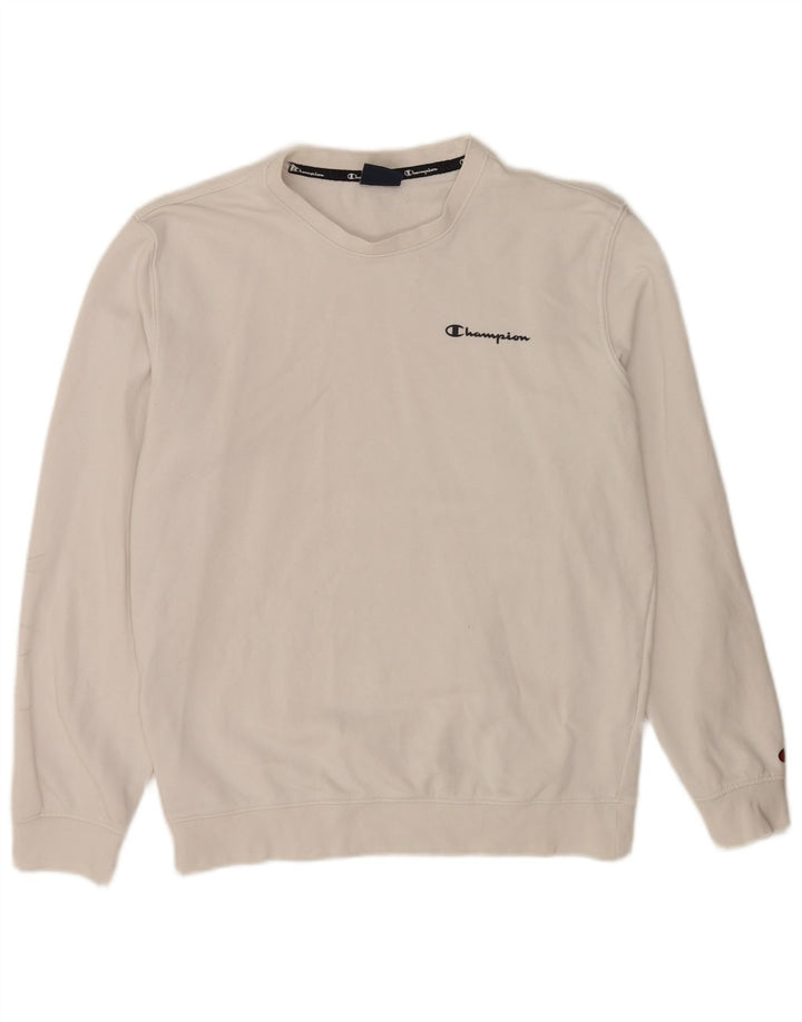 Champion γυναικεία φούτερ με κανονική εφαρμογή Jumper UK 14 Μεσαίο λευκό βαμβακερό