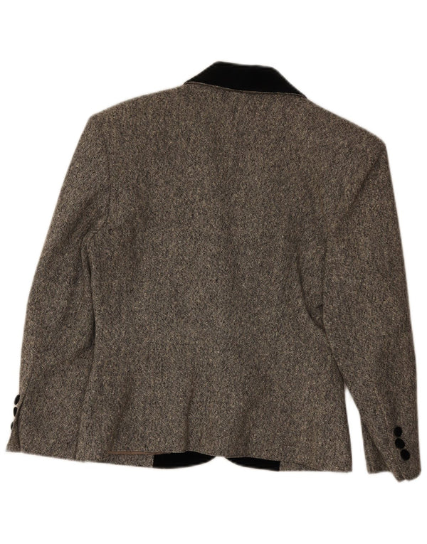 Electre γυναικείο σακάκι 1 κουμπιού Blazer UK 10 Small Grey Flecked
