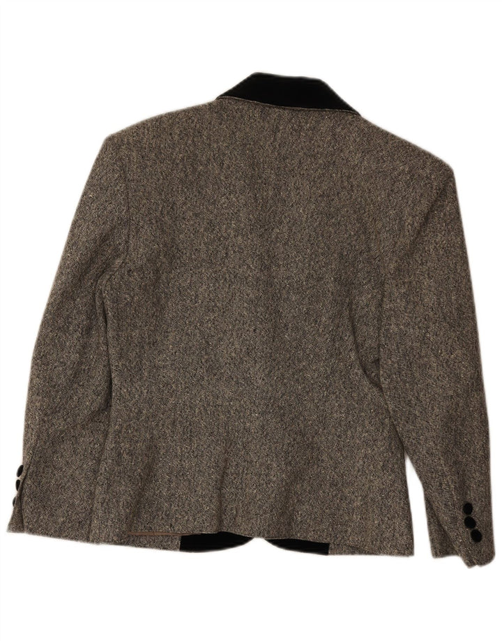 Electre γυναικείο σακάκι 1 κουμπιού Blazer UK 10 Small Grey Flecked