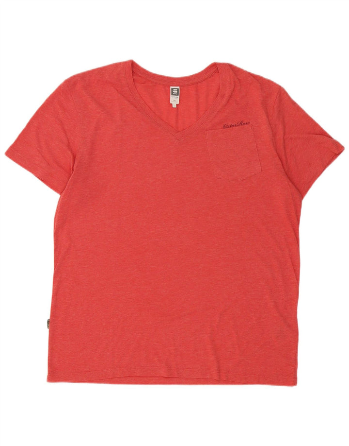 Ανδρικό T-Shirt G-Star Top μεγάλο κόκκινο βαμβακερό