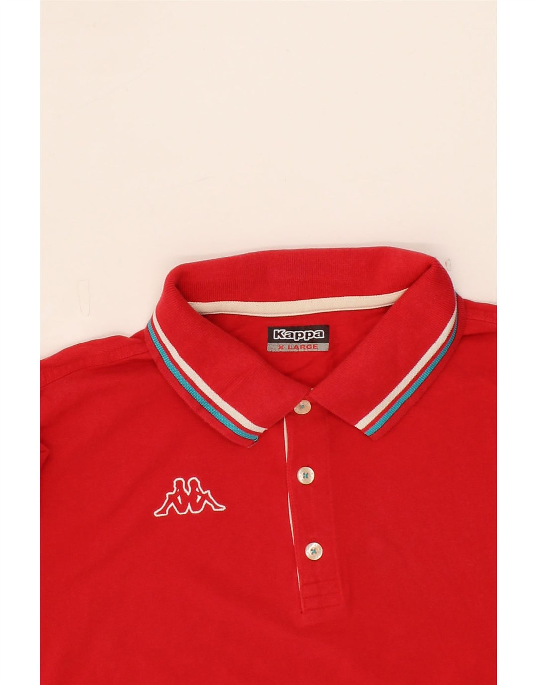 KAPPA Mens Polo Shirt XL Red Cotton Vintage Kappa and Second-Hand Kappa from Messina Hembry 