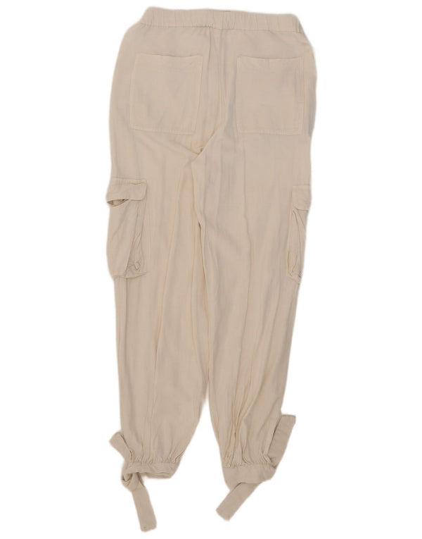 Zara Γυναικείο Joggers Παντελόνι Cargo Small W26 L27 Λευκό