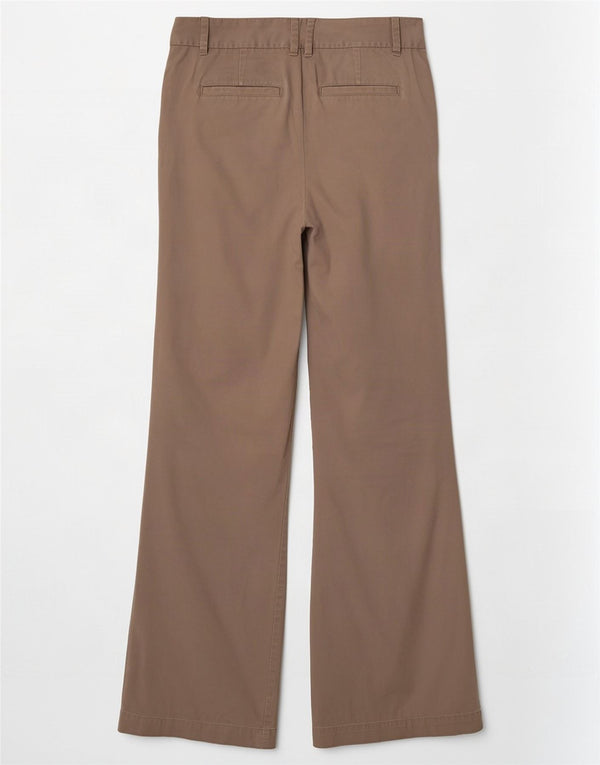 Boden Γυναικείο παντελόνι Chino Flare UK 10 Small W28 L31 Γκρι βαμβακερό