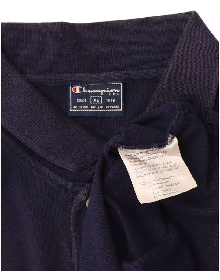 Ανδρικό μπλουζάκι πόλο Champion XL Navy Blue Cotton