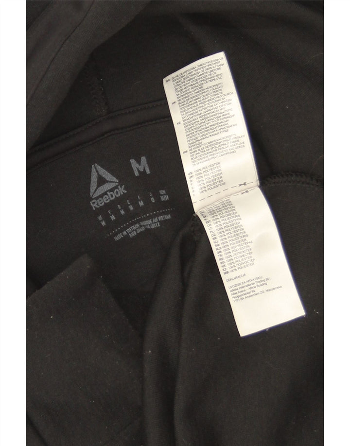Ανδρικά Reebok Graphic Hoodie Jumper Μεσαίο μαύρο πολυεστέρα