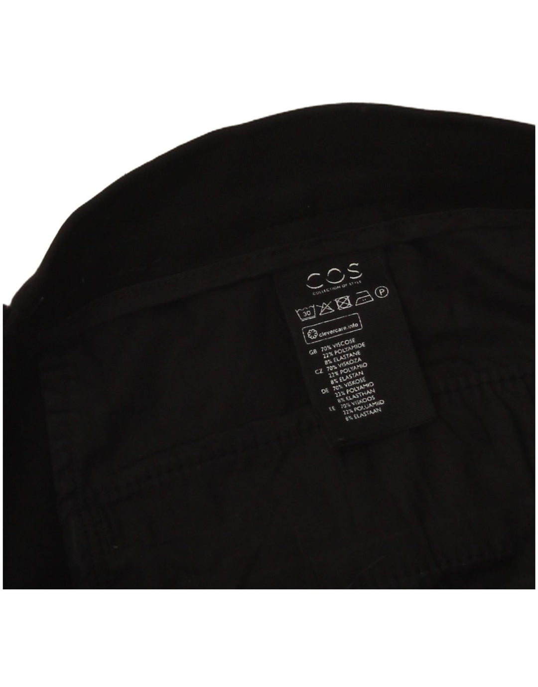 Ανδρικό παντελόνι Chino Cos Slim W34 L29 Μαύρο βισκόζη