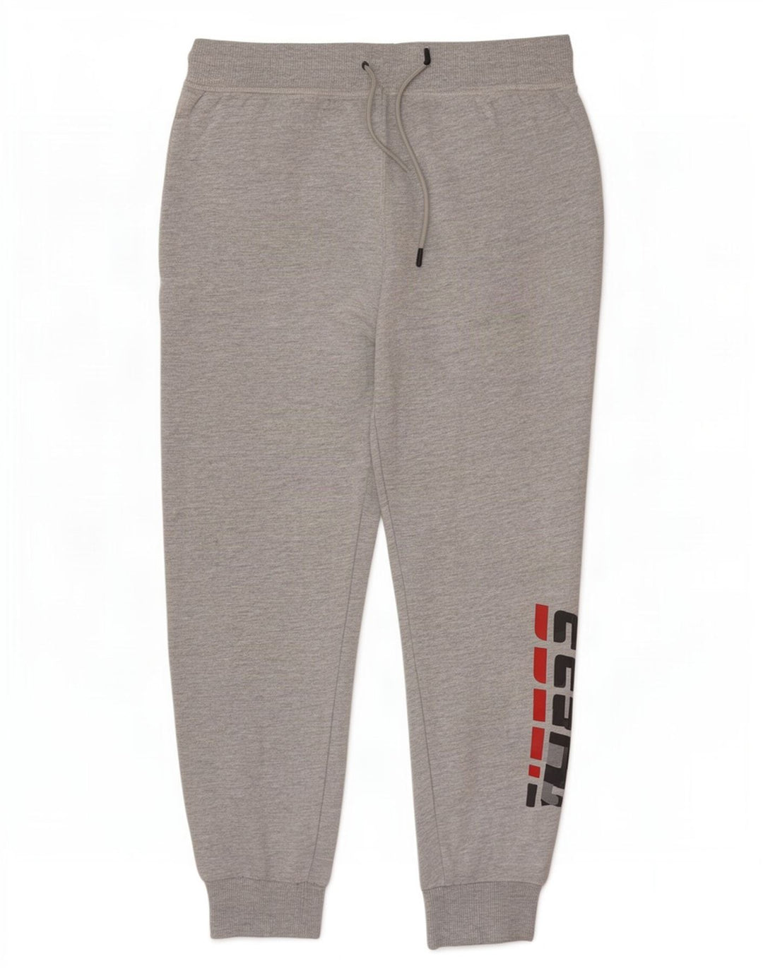 Ανδρική φόρμα γραφικής Guess Παντελόνι Joggers Βαμβακερό μεσαίο γκρι