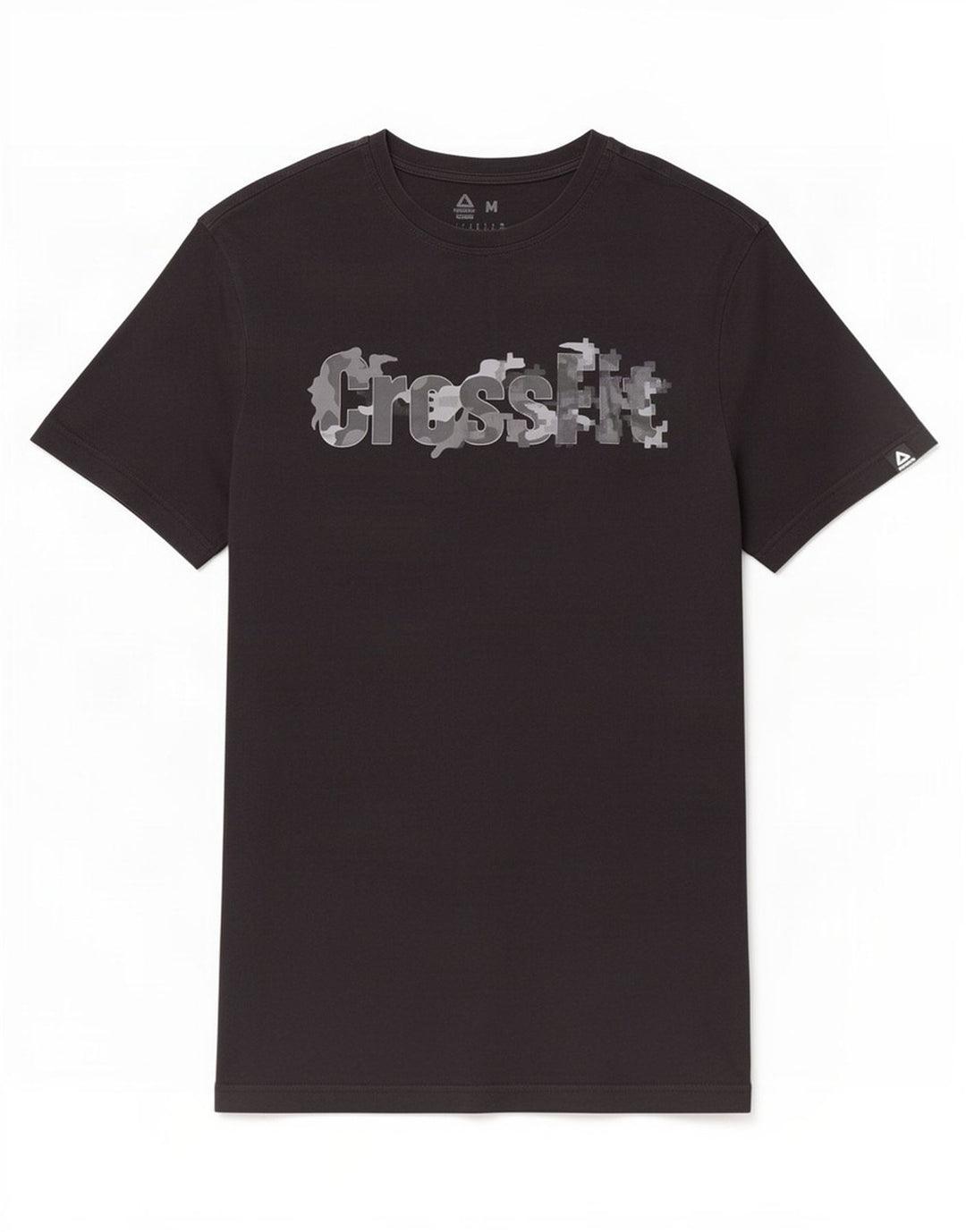 Ανδρικό γραφικό T-Shirt Reebok Top Μεσαίο μαύρο βαμβακερό