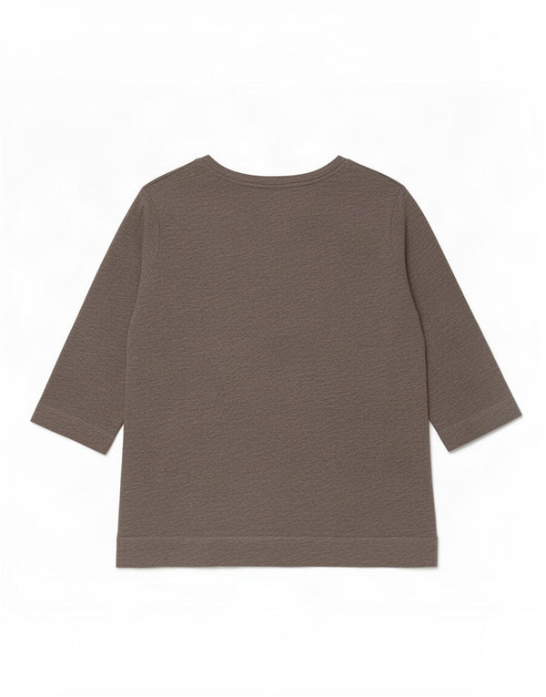 Zara γυναικεία γραφικά τοπ 3/4 μανίκια UK 14 Large Grey Flecked