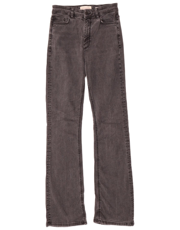MARKS & SPENCER Γυναικεία Flare Slim Jeans UK 8 Small W24 L30 Grey Lyocell