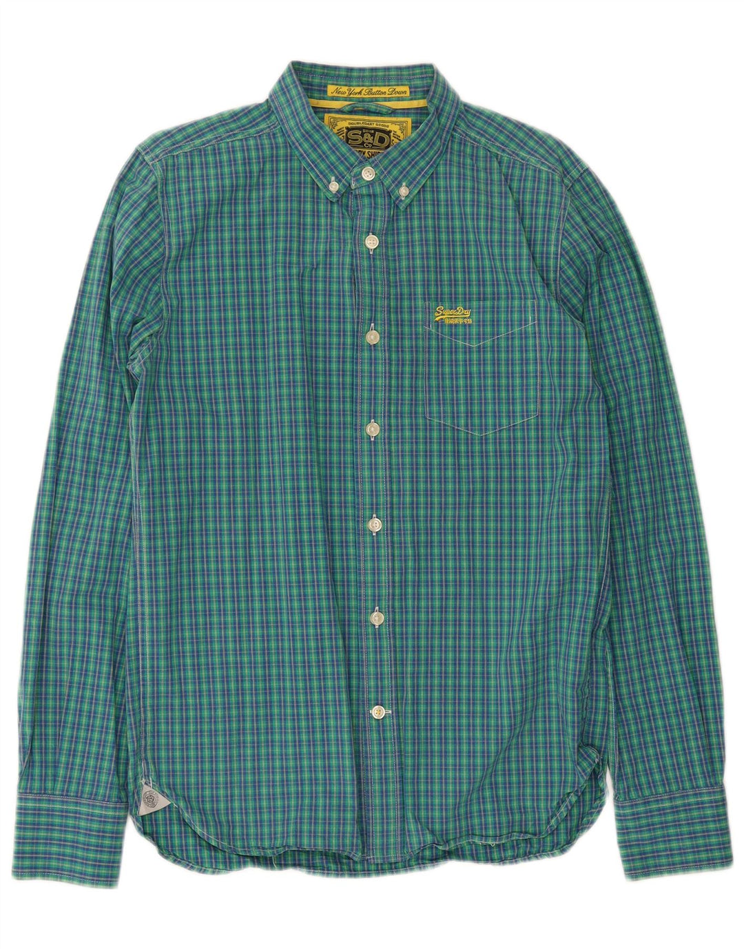 Ανδρικό πουκάμισο Superdry Large Blue Check Cotton