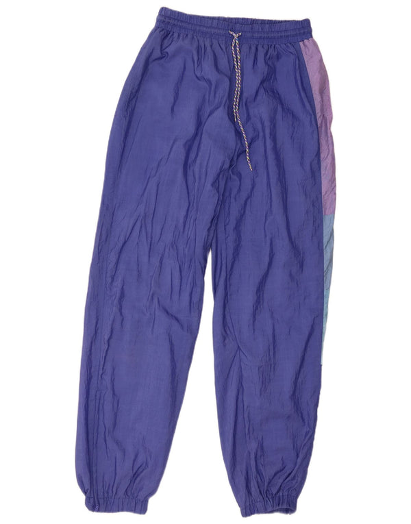 Vintage ανδρική αθλητική φόρμα παντελόνι Joggers Small Purple Colourblock Nylon