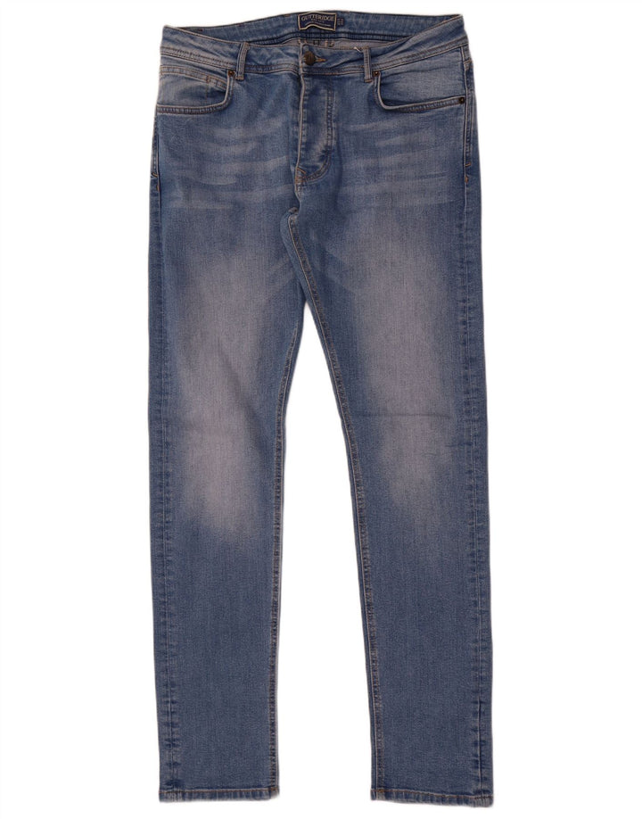 Ανδρικό Skinny Jeans Gutterridge IT 50 Large W32 L34 Μπλε βαμβακερό