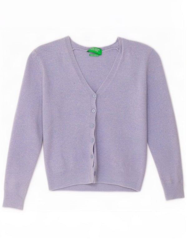 Πουλόβερ Benetton Girls Cardigan 7-8 ετών Μπλε Μαλλί Merino