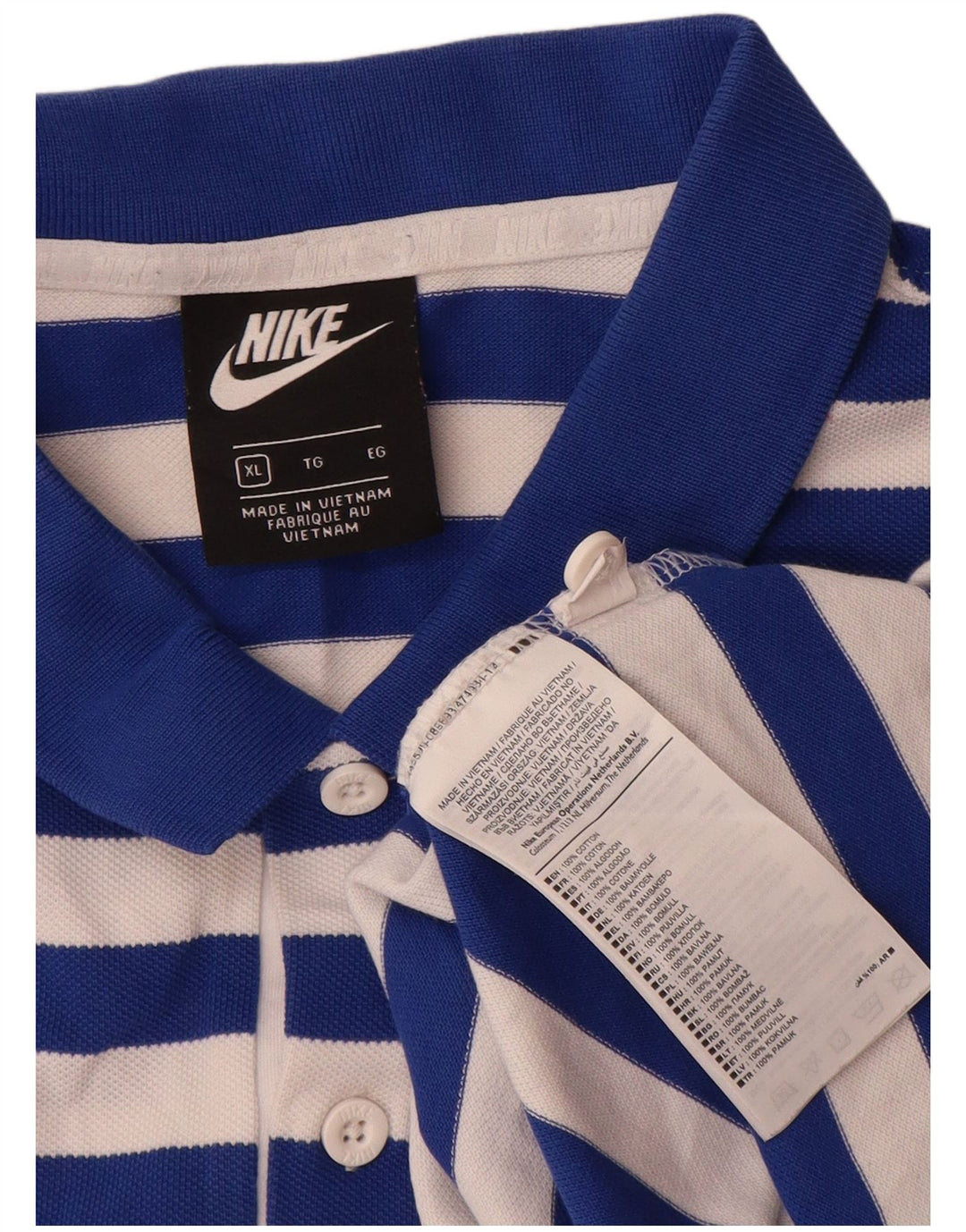 Ανδρικό μπλουζάκι πόλο Nike XL, μπλε βαμβακερό