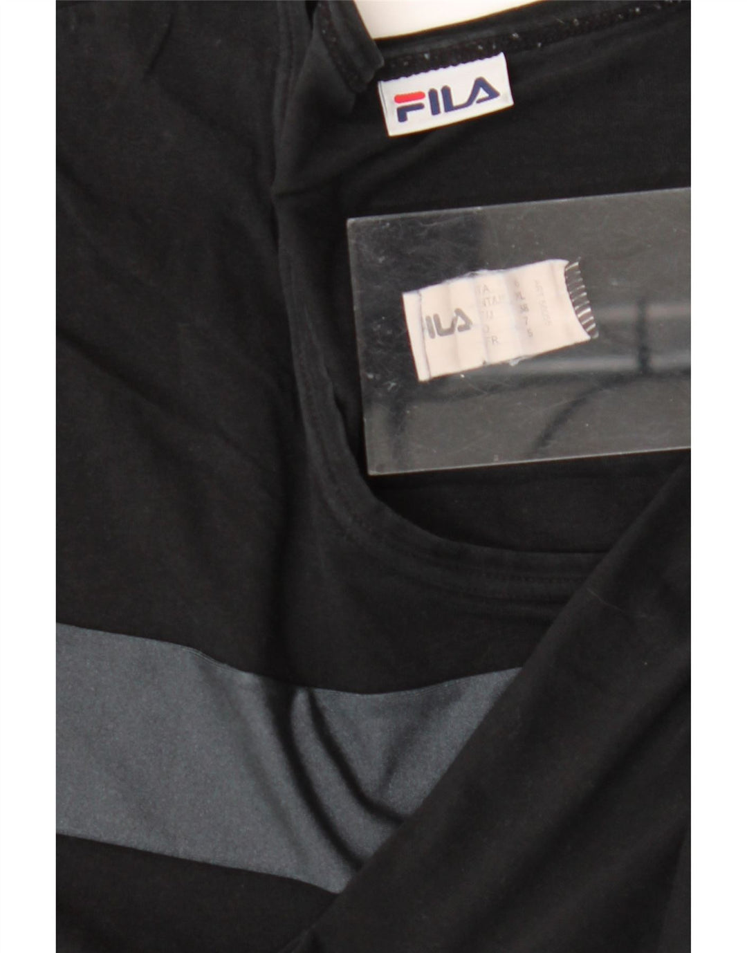 FILA Mens T-Shirt Top XL Black Colourblock