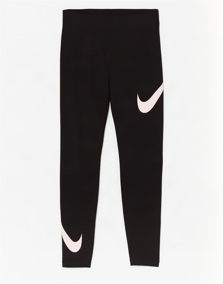 Γυναικεία γραφικά κολάν Nike UK 8 Μικρό μαύρο βαμβακερό