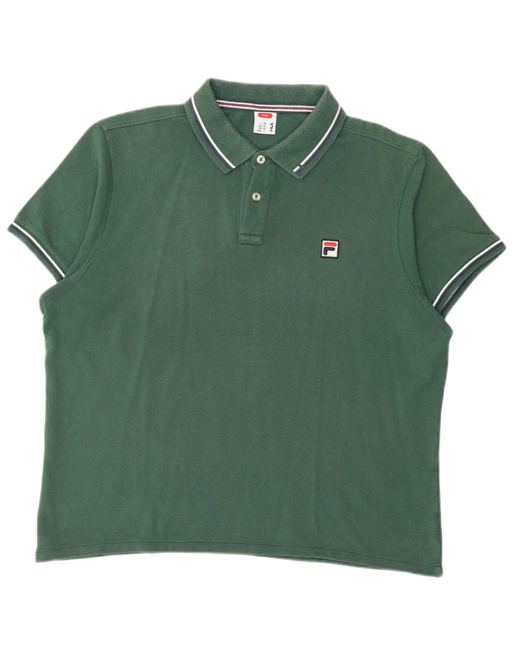 Fila Ανδρικό Πόλο Μπλουζάκι IT 54 Large Green