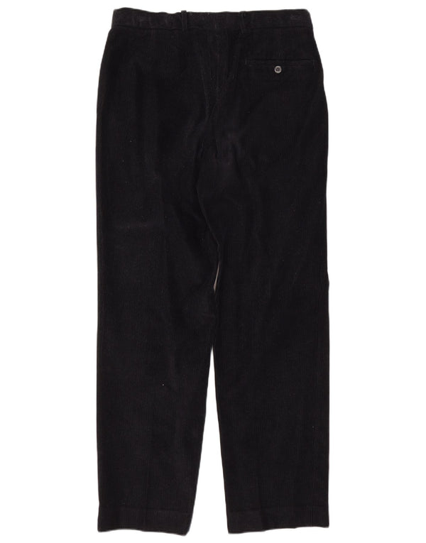 Ανδρικό ίσιο κοτλέ παντελόνι Marks & Spencer W32 L31 Navy Blue Cotton